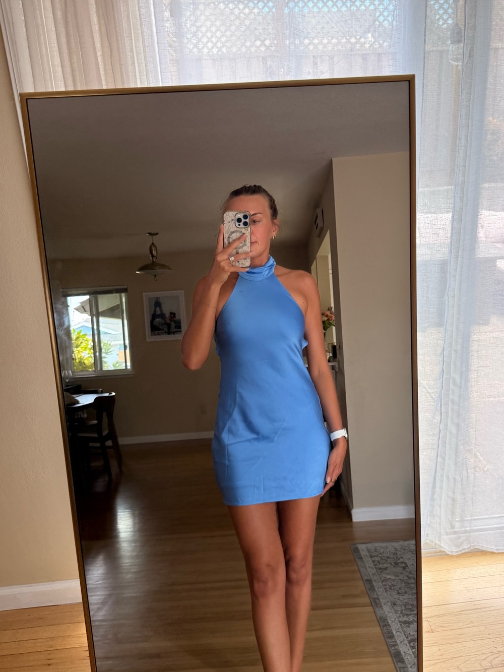 Princess Polly Take Me Back Blue Mini Dress